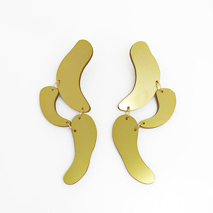 Clip on Statement Oval Shapes Earrings