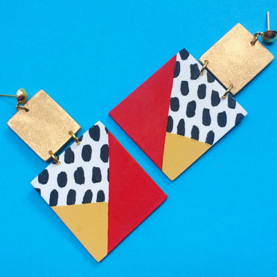 two-square-pattern-stud-earrings