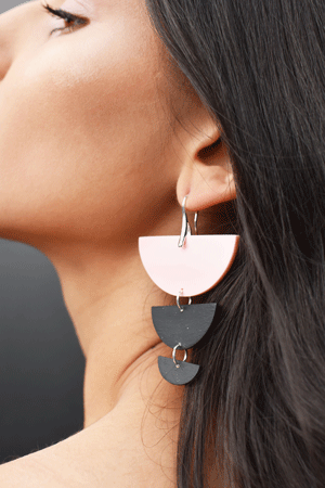 three tiered statement earrings