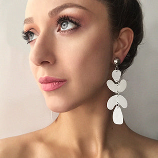 drop statement earrings with clip-on